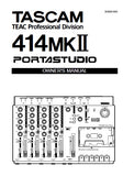 TASCAM 414MKII PORTASTUDIO OWNER'S MANUAL INC BLK & LEVEL DIAGS TRSHOOT GUIDE 36 PAGES ENG