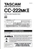 TASCAM CC-222MKII CD RECORDER/CASSETTE DECK OWNER'S MANUAL 40 PAGES ENGLISH