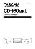 TASCAM CD-160MKII CD PLAYER OWNER'S MANUAL 24 PAGES ENGLISH