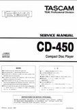 TASCAM CD-450 CD PLAYER SERVICE MANUAL 18 PAGES ENGLISH