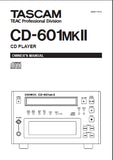 TASCAM CD-601MKII CD PLAYER OWNER'S MANUAL 30 PAGES ENGLISH