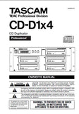 TASCAM CD-D1x4 CD DUPICATOR PROFESSIONAL OWNERS MANUAL 22 PAGES ENGLISH