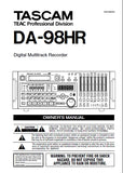 TASCAM DA-98HR DIGITAL MULTITRACK RECORDER OWNER'S MANUAL 100 PAGES ENGLISH