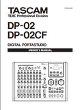 TASCAM DP-02 DP-02CF DIGITALPORTASTUDIO OWNER'S MANUAL INC BLOCK DIAGRAM 80 PAGES ENG