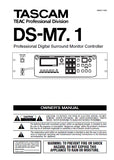 TASCAM DS-M7.1 PROFESSIONAL DIGITAL SURROUND MONITOR CONTROLLER OWNER'S MANUAL 40 PAGES ENGLISH