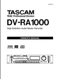 TASCAM DV-RA1000 HIGH DEFINITION AUDIO MASTER RECORDER OWNER'S MANUAL 48 PAGES ENGLISH