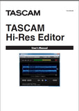 TASCAM HI-RES EDITOR USERS MANUAL 14 PAGES ENGLISH