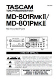 TASCAM MD-801RMKII MD-801PMKII MD RECORDER/PLAYER OWNER'S MANUAL 29 PAGES ENGLISH
