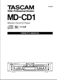 TASCAM MD-CD1 MINIDISC DECK/CD PLAYER OWNER'S MANUAL 56 PAGES ENGLISH
