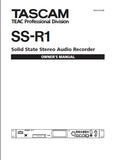 TASCAM SS-R1 SOLID STATE STEREO AUDIO RECORDER OWNER'S MANUAL 68 PAGES ENGLISH
