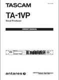 TASCAM TA-1VP VOCAL PRODUCER OWNER'S MANUAL 44 PAGES ENGLISH