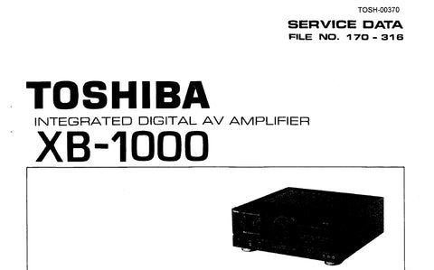 TOSHIBA XB-1000 INTEGRATED DIGITAL AV AMPLIFIER SERVICE DATA INC SCHEMATIC DIAGRAMS 35 PAGES ENG