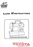 TOYOTA 4130 4140 4140E 4160 4160E MACHINE A COUDRE LIVRE D'INSTRUCTIONS 28 PAGES FRANCAIS