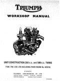 TRIUMPH 63-74 T100 T90 5TA 3TA MOTORCYCLE WORKSHOP MANUAL 266 PAGES ENG