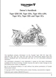 TRIUMPH TIGER 1200 XRx XRx-LRH XCx XRt XCa MOTORCYCLE OWNERS HANDBOOK 232 PAGES ENG