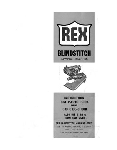 US BLINDSTITCH REX 618 618-6 808 SEWING MACHINE INSTRUCTION MANUAL 27 PAGES ENG