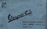VESPA GS160 VSBI SERIES I AND II SCOOTER SERVICE STATION MANUAL 78 PAGES ENGLISH