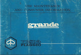 VESPA PIAGGIO GRANDE SCOOTER USE MAINTENANCE AND CONSUMER INFORMATION 46 PAGES ENG