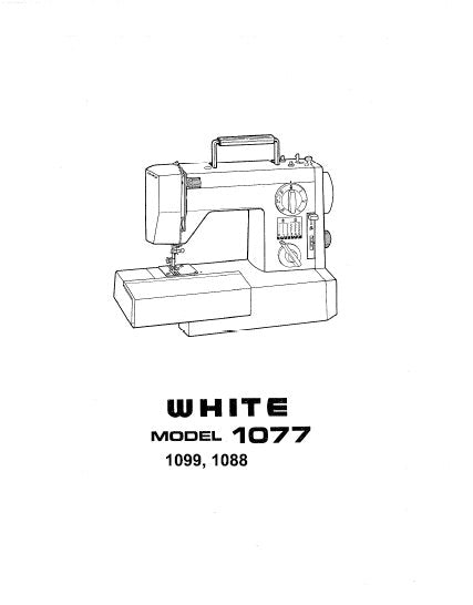 WHITE 1077 1088 1099 SEWING MACHINE INSTRUCTION MANUAL 41 PAGES ENGLISH