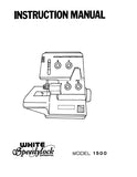 WHITE 1500 SEWING MACHINE INSTRUCTION MANUAL 29 PAGES ENG