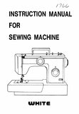 WHITE 1766 SEWING MACHINE INSTRUCTION MANUAL 33 PAGES ENG