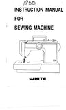 WHITE 1855 SEWING MACHINE INSTRUCTION MANUAL 32 PAGES ENG