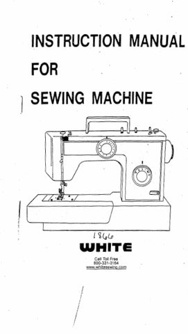 WHITE 1866 SEWING MACHINE INSTRUCTION MANUAL 34 PAGES ENG