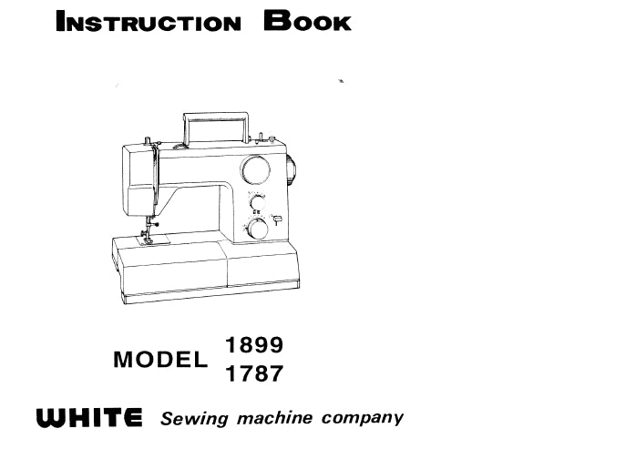 WHITE 1899 1787 SEWING MACHINE INSTRUCTION BOOK 53 PAGES ENG