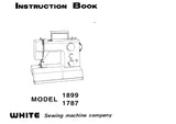 WHITE 1899 1787 SEWING MACHINE INSTRUCTION BOOK 53 PAGES ENG