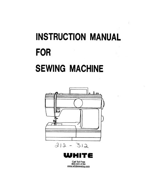 WHITE 212 312 SEWING MACHINE INSTRUCTION MANUAL 30 PAGES ENG