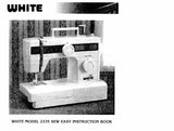 WHITE 2335 SEW EASY SEWING MACHINE INSTRUCTION BOOK 38 PAGES ENG