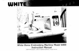 WHITE 4400 HOME EMBROIDERY SEWING MACHINE INSTRUCTION MANUAL 57 PAGES ENG