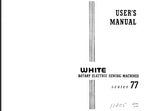 WHITE 77 SEWING MACHINE USERS MANUAL 28 PAGES ENG