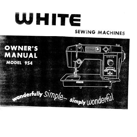 WHITE 954 SEWING MACHINE OWNERS MANUAL 56 PAGES ENGLISH