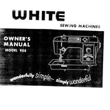 WHITE 954 SEWING MACHINE OWNERS MANUAL 56 PAGES ENGLISH