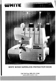 WHITE W2500 OVERLOCK SEWING MACHINE INSTRUCTION BOOK 75 PAGES ENG