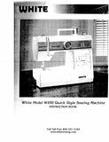 WHITE W450 SEWING MACHINE INSTRUCTION BOOK 37 PAGES ENG