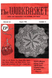 WORKBASKET VOL 21 NUMBER 11 AUG 1956 SEWING KNITTING CROCHET PATTERNS NEEDLECRAFT MAGAZINE 66 PAGES ENGLISH
