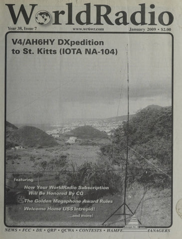 WORLD RADIO YEAR 38 ISSUE 7 JANUARY 2009 AMATEUR RADIO MAGAZINE 50 PAGES ENGLISH