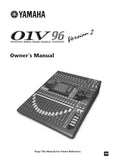 YAMAHA 01V96 VERSION 2 DIGITAL MIXING CONSOLE OWNERS MANUAL 2006-2010 328 PAGES ENGLISH