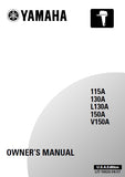 YAMAHA 115A 130A L130A 150A V150A OUTBOARD MOTOR OWNERS MANUAL 131 PAGES ENGLISH