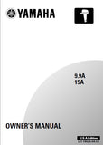 YAMAHA 9.9A 15A OUTBOARD MOTOR OWNERS MANUAL 99 PAGES ENGLISH