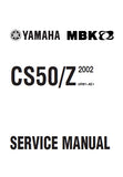 YAMAHA CS50/Z SCOOTER SERVICE MANUAL 204 PAGES ENGLISH