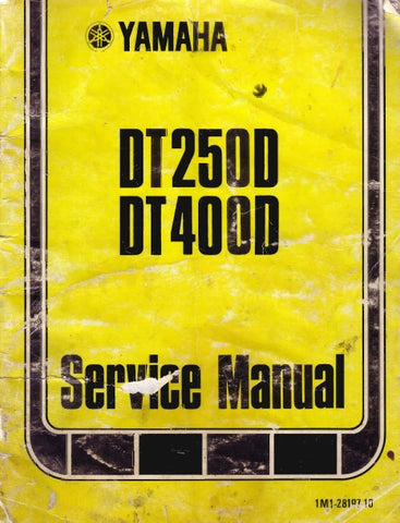 YAMAHA DT250D DT400D MOTORCYCLE SERVICE MANUAL INC SCHEM DIAGS 67 PAGES ENG