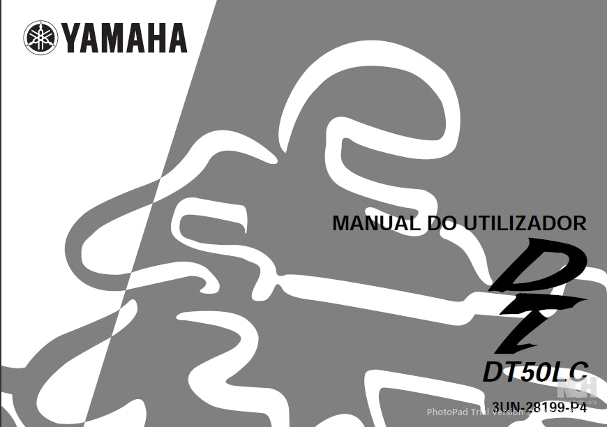 YAMAHA DT50LC MOTOCICLETA MANUAL DO UTLILIZADOR 82 PAGINAS PORTUGUESE
