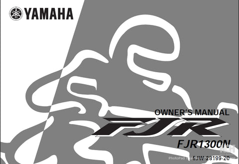 YAMAHA FJR1300N MOTORCYCLE OWNER'S MANUAL 106 PAGES ENG