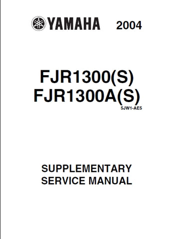 YAMAHA FJR1300(S) FJR1300A(S) MOTORCYCLE SUPPLEMENTARY SERVICE MANUAL 44 PAGES ENGLISH