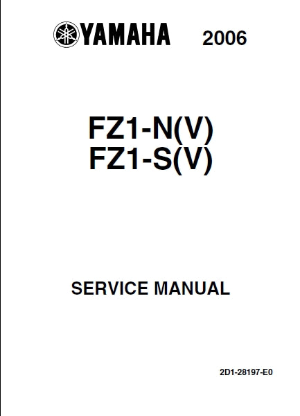 YAMAHA FZ1-N(V) FZ1-S(V) MOTORCYCLE SERVICE MANUAL 451 PAGES ENGLISH