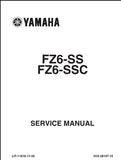 YAMAHA FZ6-SS FZ6-SSC MOTORCYCLE SERVICE MANUAL 432 PAGES ENGLISH