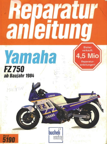YAMAHA FZ750 MOTORRAD REPARATUR ANLEITUNG 98 SEITE DEUTSCH